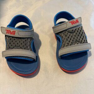 Teva Psyclone Sandals Gray, Blue & Orange New In Box Toddler Size 6